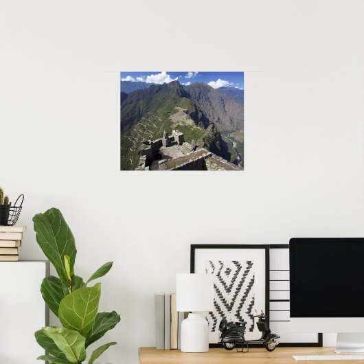 Machu Picchu viewed from Huayna Picchu peak, Poster (Heimbüro)
