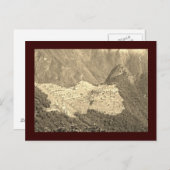 Machu Picchu Vintage Postkarte (Vorne/Hinten)