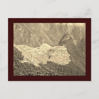 Machu Picchu Vintage-Postkarte Postkarte