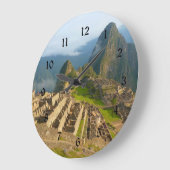 Machu Picchu wall clock with black numbers Große Wanduhr (Winkel)