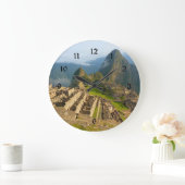 Machu Picchu wall clock with black numbers Große Wanduhr (Zuhause)