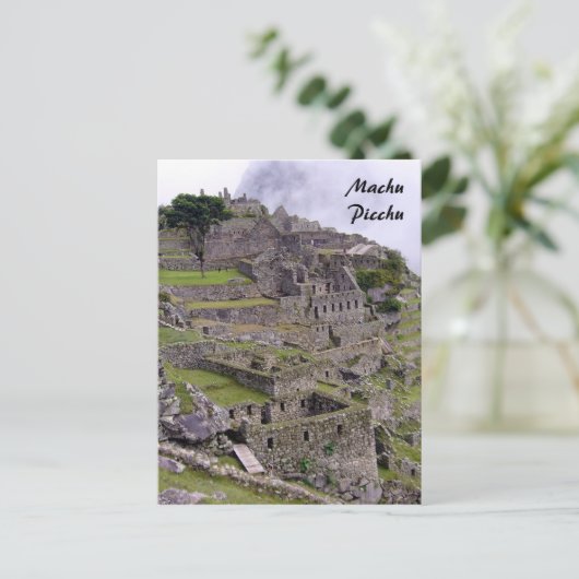 Machu-Stein Postkarte (Stehend Vorderseite)