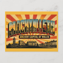 Machynlleth Wales Antike Hauptstadt Glyndŵr Parlam Postkarte
