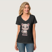 Maci Niedlich Kitty Cat Design für Mädchen Name Ma T-Shirt (Vorderseite Vollansicht)