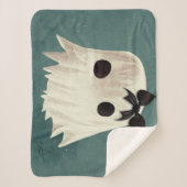 Macie The Friendly Ghost: Niedliche Halloween Art Sherpadecke (Vorderseite)