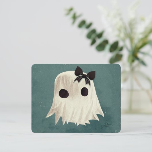 Macie The Friendly Ghost - Niedliche Halloween-Kar (Stehend Vorderseite)