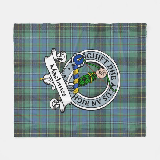 MacInnes Ancient Clan Abzeichen Tartan Kariert Fleecedecke (Vorderseite (Horizontal))