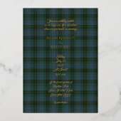 MacInnis Tartan Kariert Wedding Folieneinladung (Rückseite)