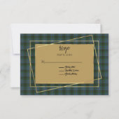 MacInnis Tartan Kariert Wedding RSVP Karte (Vorderseite)