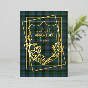 MacInnis-Tartan-Karoh Hochzeit Folieneinladung