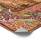 Macintosh mit Jugendstil-Hintergrund Poster (Ecke)