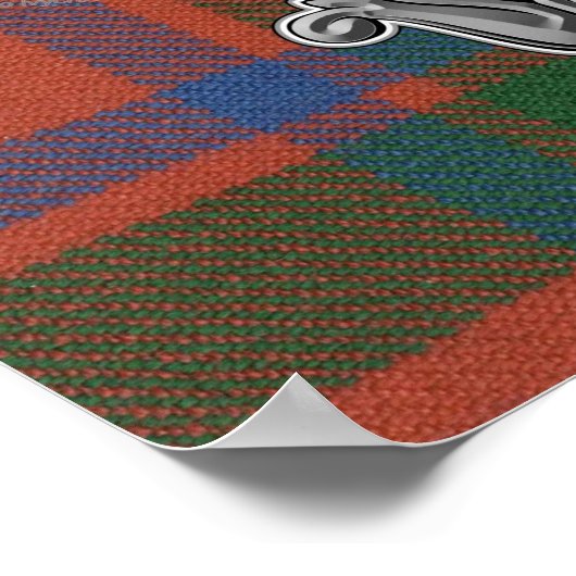 MacIntosh Tartan & Abzeichen Poster (Ecke)