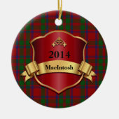 MacIntosh Tartan Karierte benutzerdefinierte Ornam Keramikornament (Vorne)
