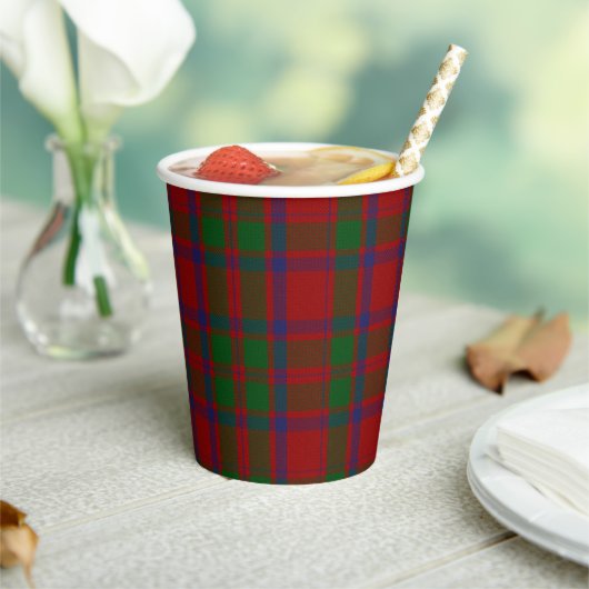 MacIntosh Tartan Karierte Paper Cups Pappbecher (In Situ)