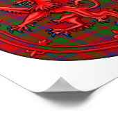 MacIntosh Tartan Scottish Kariert Lion Rampant Poster (Ecke)