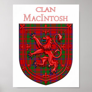 MacIntosh Tartan Scottish Kariert Lion Rampant Poster