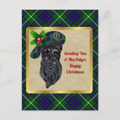 MacIntyre Clan Abzeichen & Tartan Weihnachtspostka Postkarte (Vorderseite)