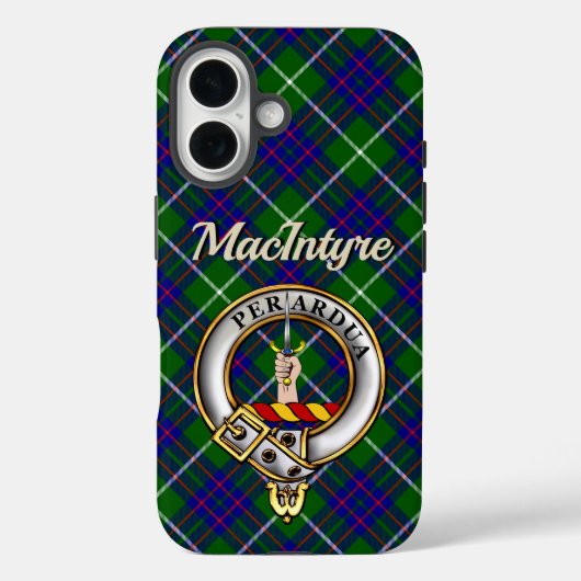 MacIntyre Clan Badge & Tartan iPhone / iPad case (Rückseite)