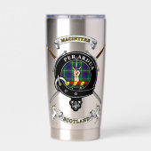 MacIntyre Clan Badge Tartan & Swords Thermobecher (Rückseite)