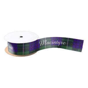 Macintyre Clan karierter schottischer Tartan Satinband