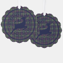 MacIntyre Hunting Modern Scottish Tartan Weihnacht Ornament Karte