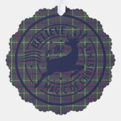 MacIntyre Hunting Modern Scottish Tartan Weihnacht Ornament Karte (Rückseite)