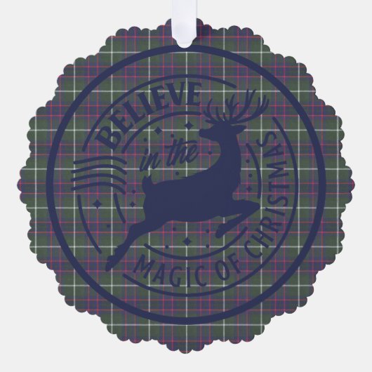 MacIntyre Hunting Modern Scottish Tartan Weihnacht Ornament Karte (Vorderseite)