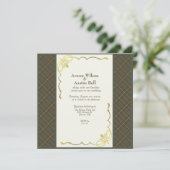 MacIntyre Hunting Tartan Wedding Einladung (Stehend Vorderseite)