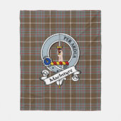 MacIntyre Jagd gewittertes Clan Abzeichen Tartan P Fleecedecke (Vorderseite)