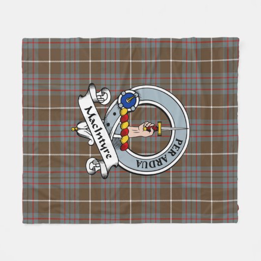 MacIntyre Jagd gewittertes Clan Abzeichen Tartan P Fleecedecke (Vorderseite (Horizontal))