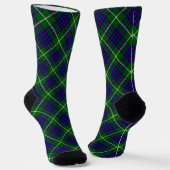 MacIntyre-Tartan grün blau kariert Socken (Gewinkelt)