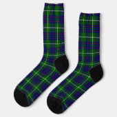 MacIntyre-Tartan grün blaukariert Socken (Linkes Detail)