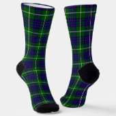 MacIntyre-Tartan grün blaukariert Socken (Gewinkelt)