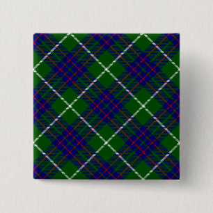 MacIntyre tartan grün kariert Button