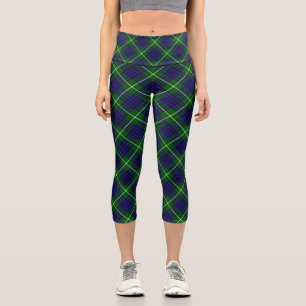 MacIntyre tartan grün kariert Capri Leggings