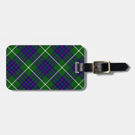 MacIntyre tartan grün kariert Gepäckanhänger (Vorderseite horizontal)