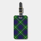 MacIntyre tartan grün kariert Gepäckanhänger (Vorderseite vertikal)