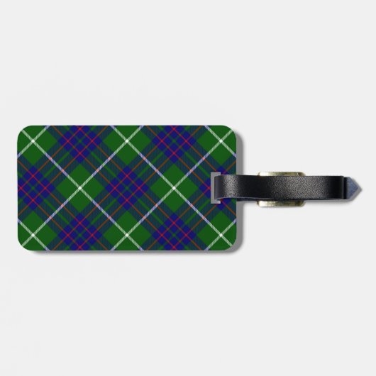 MacIntyre tartan grün kariert Gepäckanhänger (Rückseite horizontal)