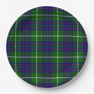 MacIntyre tartan grün kariert Pappteller