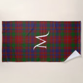 MacIntyre Tartan Kariertes Monogram Beach Handtuch (Vorderseite)