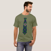 MacIntyre Tartan Krawatten T-Shirt mit Abzeichen (Vorne ganz)