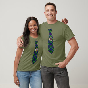 MacIntyre Tartan Krawatten T-Shirt mit Abzeichen