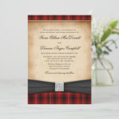 MacIver Tartan Celtic Scottish Wedding Einladung (Stehend Vorderseite)