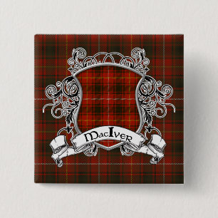 MacIver Tartan-Schild Button