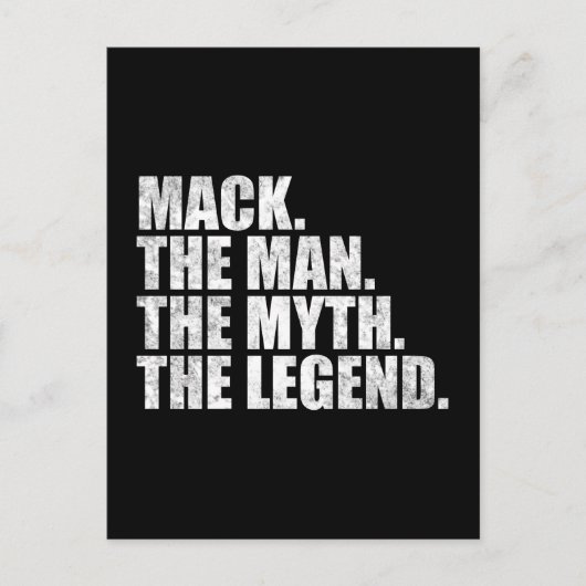 Mack Name, Mack Der Mann Der Mythos Die Legende Postkarte (Vorderseite)
