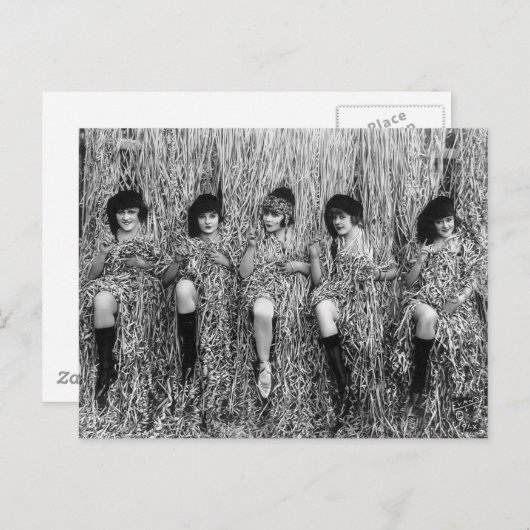 Mack Sennett Girls, 1918 Postkarte (Vorne/Hinten)