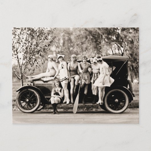 Mack Sennett Girls 1918 Vintag Postkarte (Vorderseite)