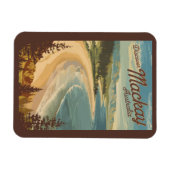 Mackay Australia Illustration Travel Art Vintag Magnet (Horizontal)