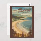 Mackay Australia Illustration Travel Art Vintag Postkarte (Vorne/Hinten)
