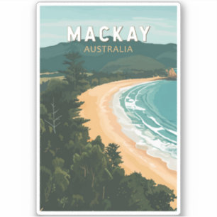 Mackay Australia Reisen Art Vintag Aufkleber